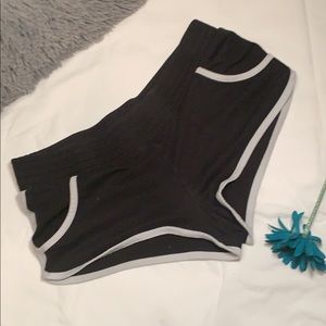 black and white shorts